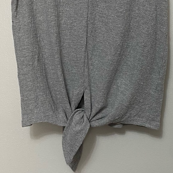 Madewell Texture & Thread Tie Front Round Neck Top Short Sleeve Womens Small - Picture 3 of 9